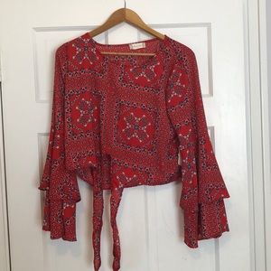 Flowy red top. Never worn.